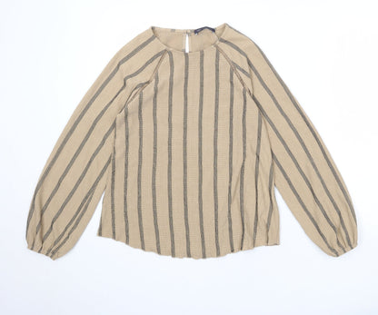 Womens UK Size 6 Marks and Spencer Brown Basic Blouse