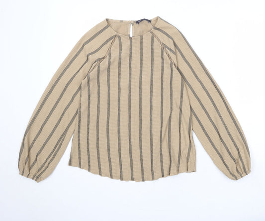 Womens UK Size 6 Marks and Spencer Brown Basic Blouse