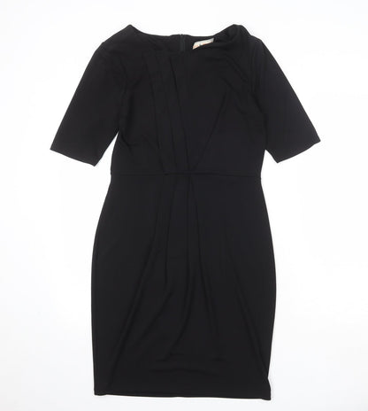 Billie & Blossom Womens Black Polyester A-Line Size 10 Round Neck Zip