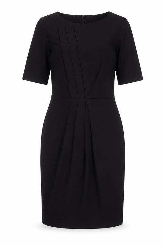 Billie & Blossom Womens Black Polyester A-Line Size 10 Round Neck Zip