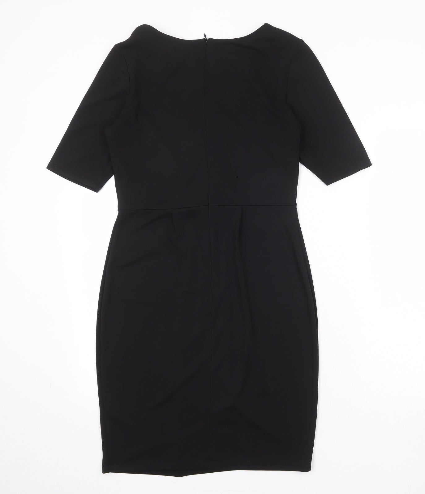 Billie & Blossom Womens Black Polyester A-Line Size 10 Round Neck Zip