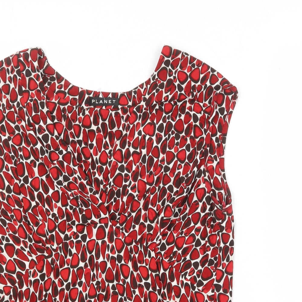 Womens UK Size L Planet Multicoloured Basic Blouse