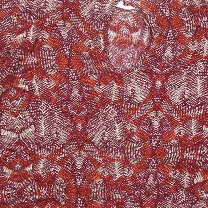 FOREVER 21 Womens Multicoloured Geometric Polyester Basic Blouse Size S Round Neck