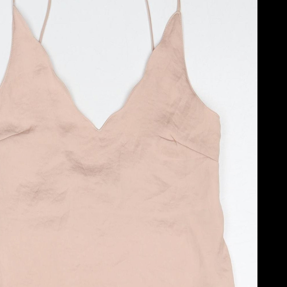 Womens UK Size 6 Topshop Pink Basic Tank