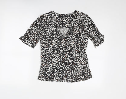 Womens UK Size 10 NEXT Black Basic Blouse