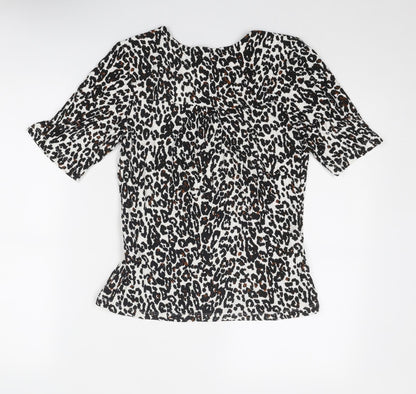 Womens UK Size 10 NEXT Black Basic Blouse