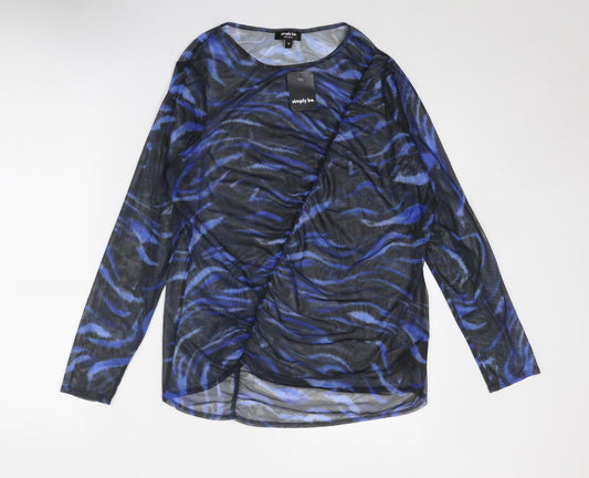 Womens UK Size 16 Simply Be Blue Basic Blouse