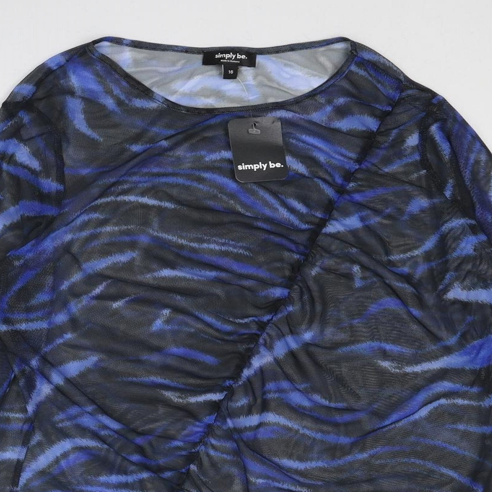 Womens UK Size 16 Simply Be Blue Basic Blouse