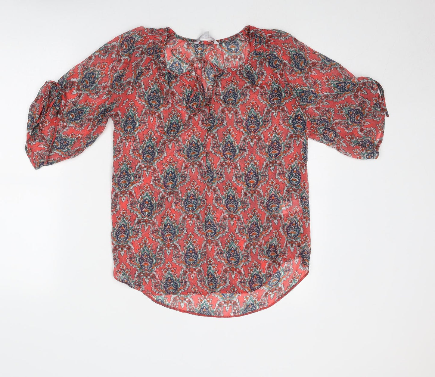 Womens UK Size 8 Red Herring Multicoloured Basic Blouse