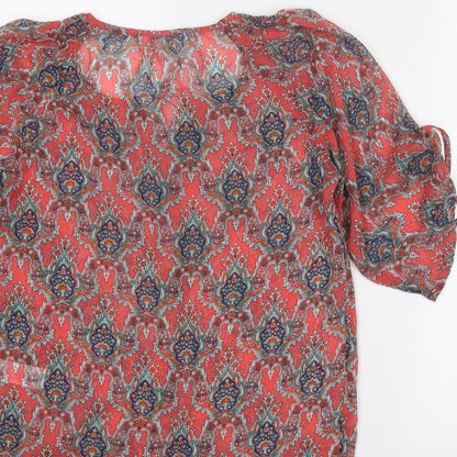 Womens UK Size 8 Red Herring Multicoloured Basic Blouse