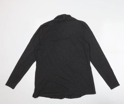 Golléhaug Womens Grey Geometric Viscose Basic Blouse Size 12 Round Neck - Twin Set