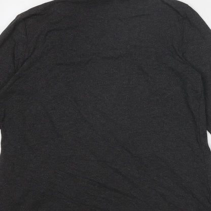 Golléhaug Womens Grey Geometric Viscose Basic Blouse Size 12 Round Neck - Twin Set