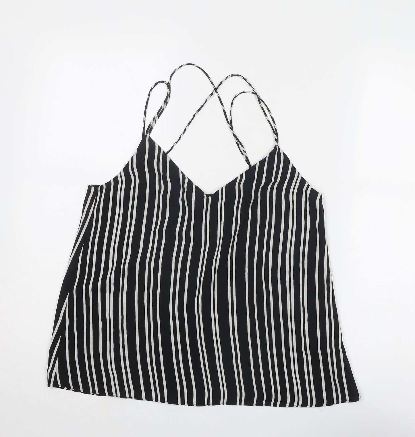 Womens UK Size 8 H&M Black Basic Tank