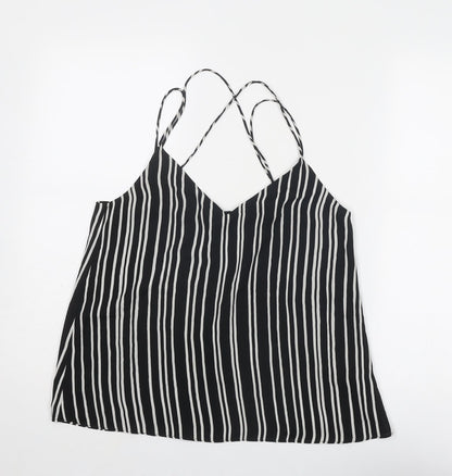 Womens UK Size 8 H&M Black Basic Tank