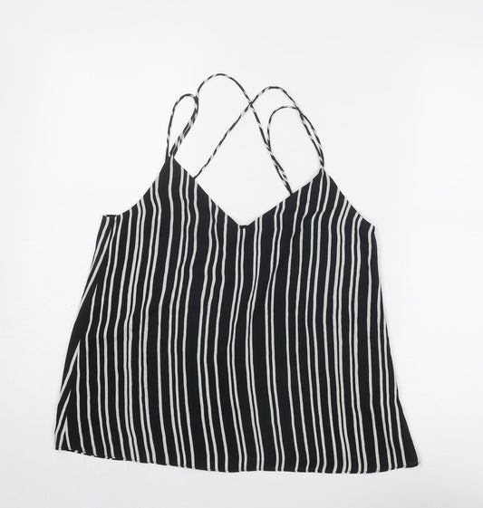 Womens UK Size 8 H&M Black Basic Tank
