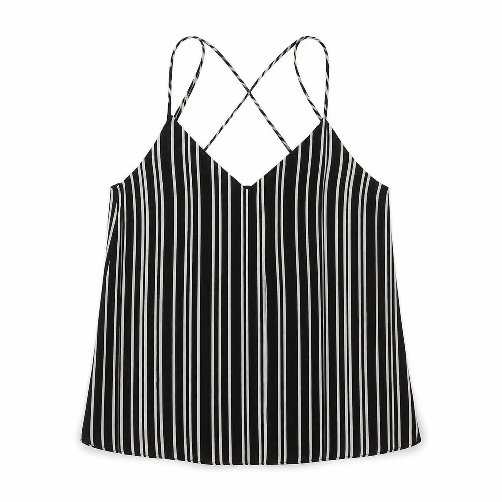 Womens UK Size 8 H&M Black Basic Tank