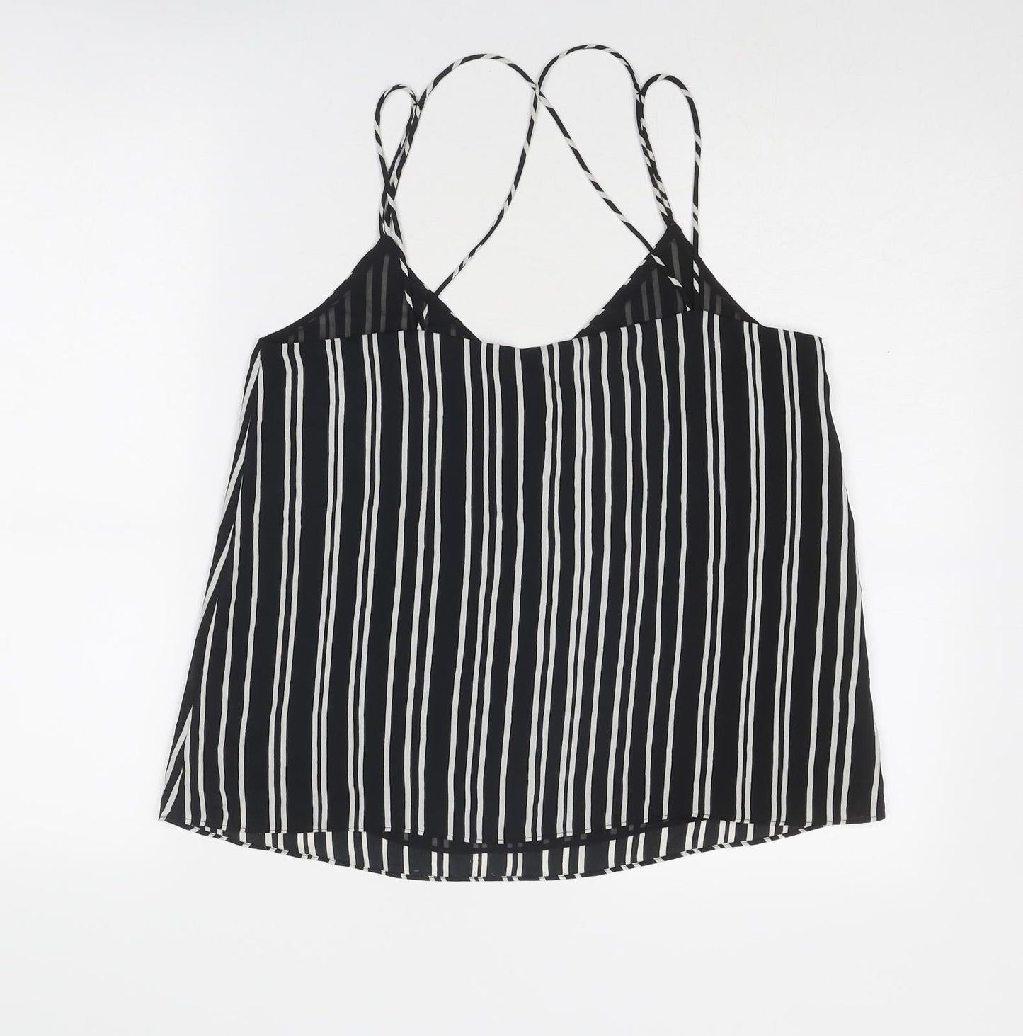 Womens UK Size 8 H&M Black Basic Tank