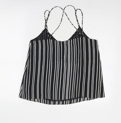 Womens UK Size 8 H&M Black Basic Tank