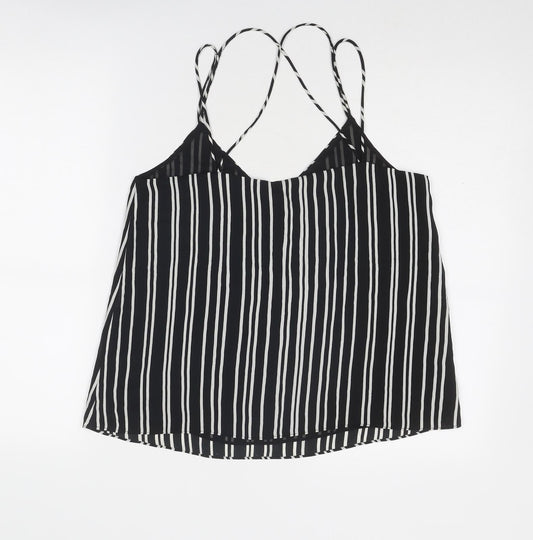 Womens UK Size 8 H&M Black Basic Tank
