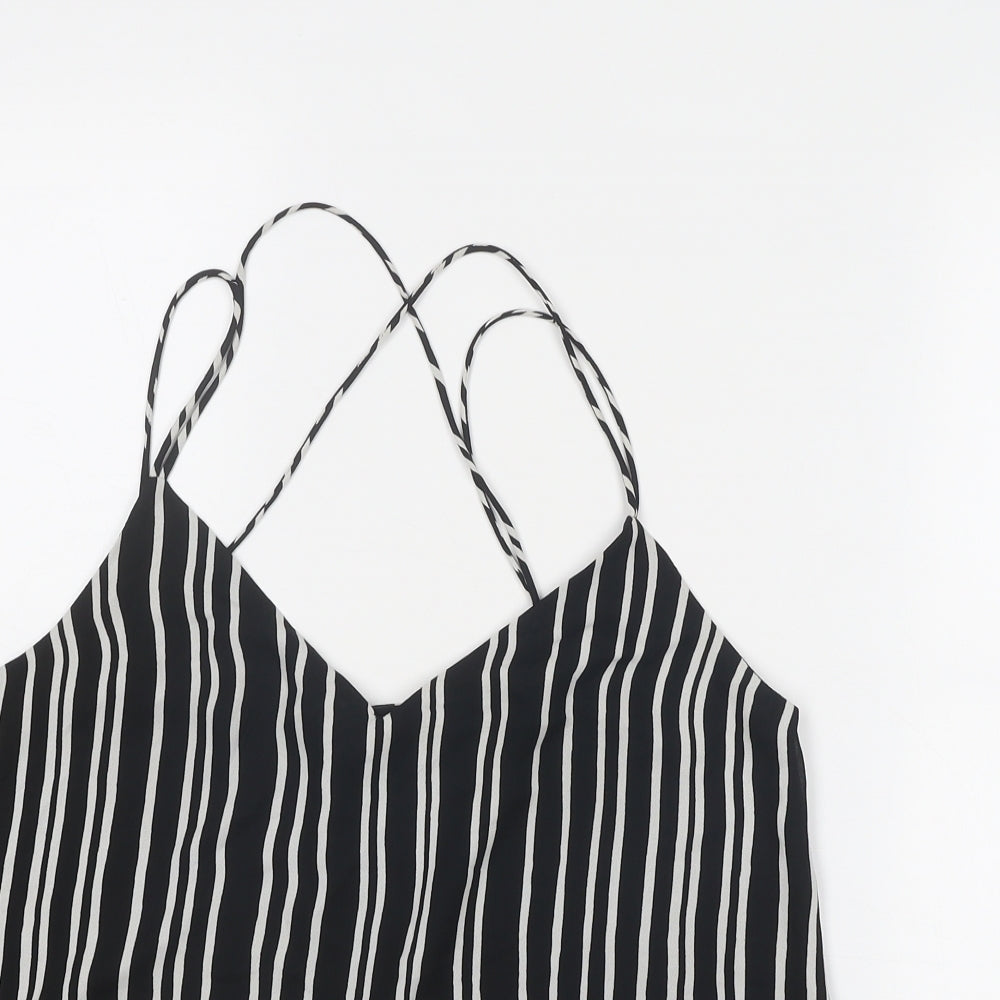 Womens UK Size 8 H&M Black Basic Tank