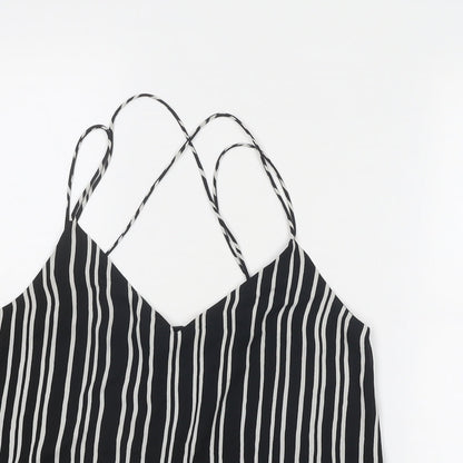 Womens UK Size 8 H&M Black Basic Tank