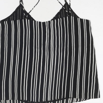 Womens UK Size 8 H&M Black Basic Tank