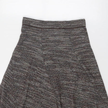 Marks and Spencer Womens Brown Polyester Swing Skirt Size 10