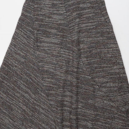 Marks and Spencer Womens Brown Polyester Swing Skirt Size 10
