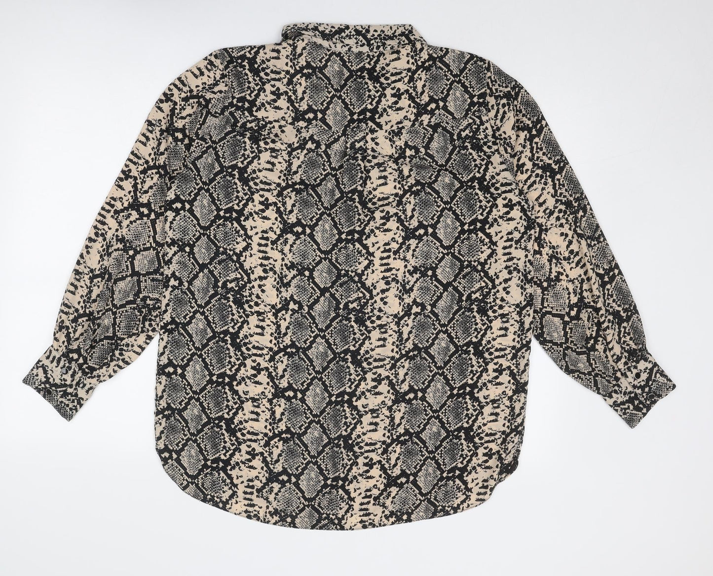 Womens UK Size 14 M&Co Beige Basic Blouse