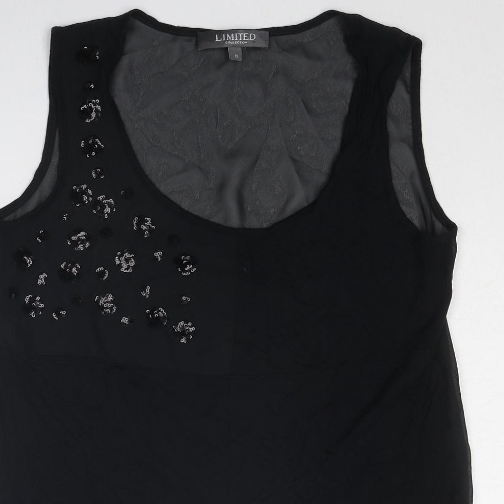 Womens UK Size 10 Limited Collection Black Basic Tank