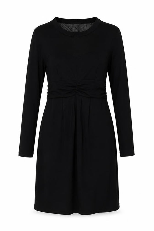 Grace Womens Black Nylon A-Line Size XL Round Neck Zip