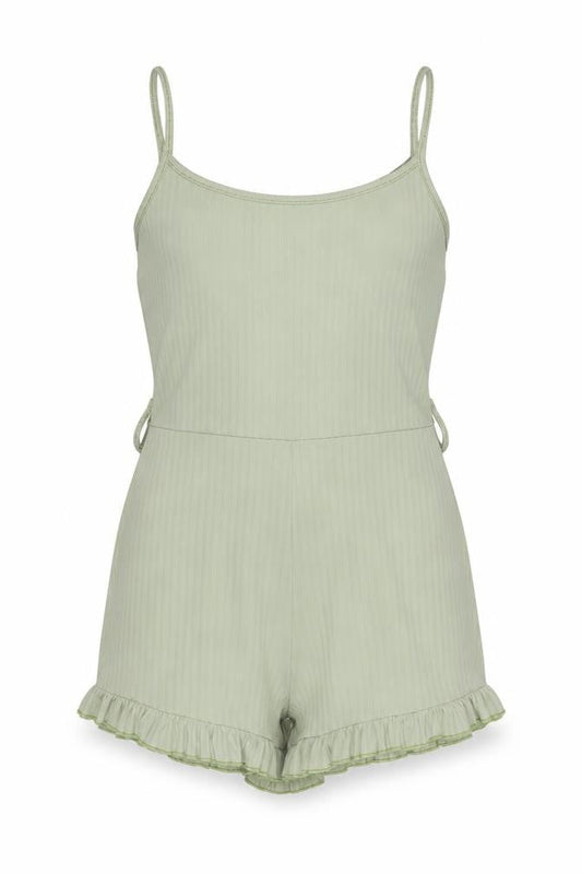 Womens UK Size 10 Pink Vanilla One-Piece Green Playsuit
