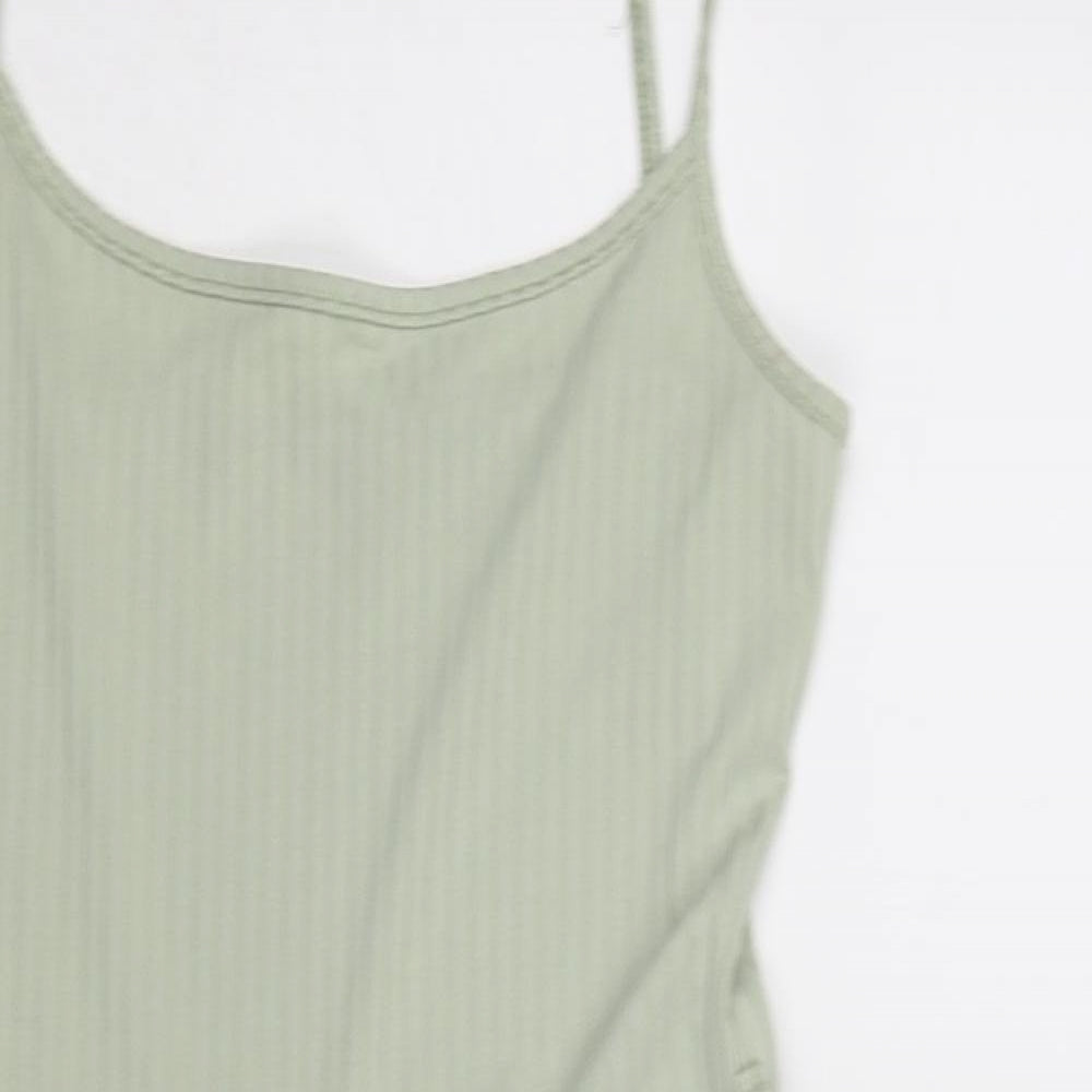 Pink Vanilla Womens Green Polyester Playsuit One-Piece Size 10 Pullover