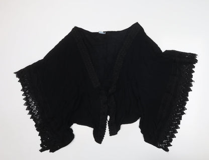 Blue Vanilla Womens Black Polyester Cover Up One Size