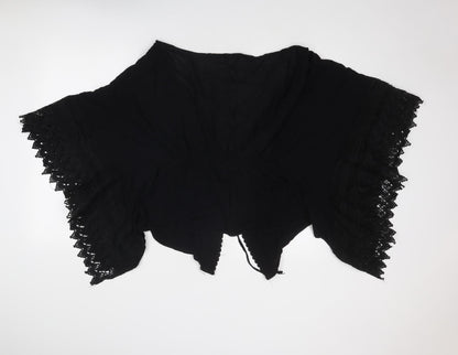 Blue Vanilla Womens Black Polyester Cover Up One Size