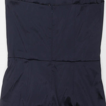 Rise Womens Blue Polyester A-Line Size 16 One Shoulder Zip