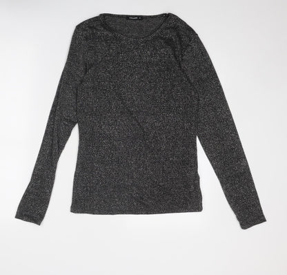 Womens UK Size M Calliope Black Basic T-Shirt