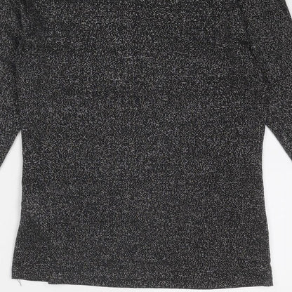 Womens UK Size M Calliope Black Basic T-Shirt