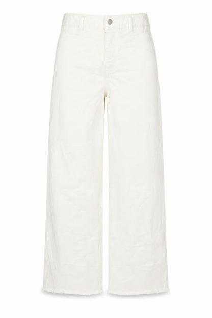 Gap Womens White Cotton Wide-Leg Jeans Size 6 Regular Zip
