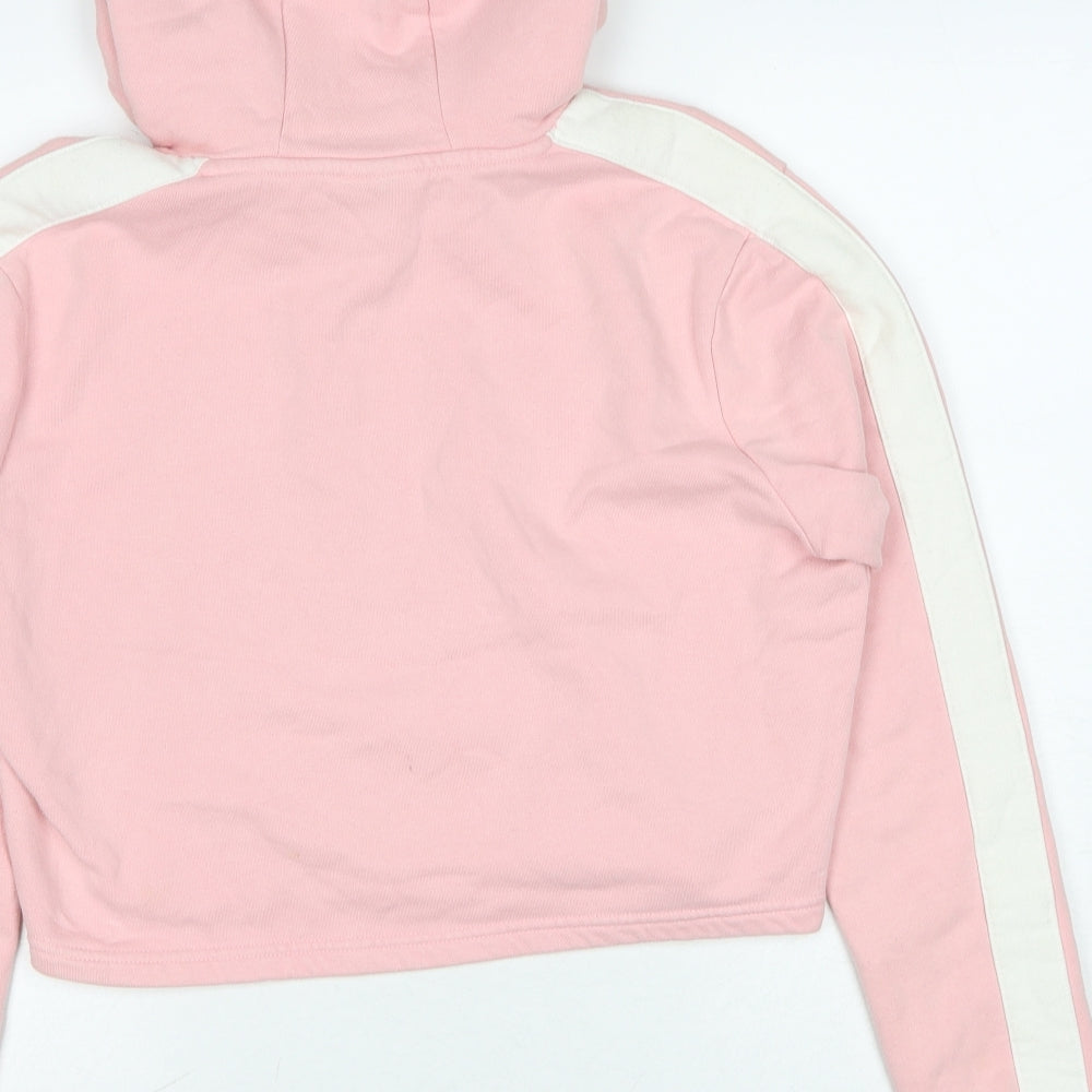 ellesse Womens Pink Cotton Pullover Hoodie Size 12 Pullover