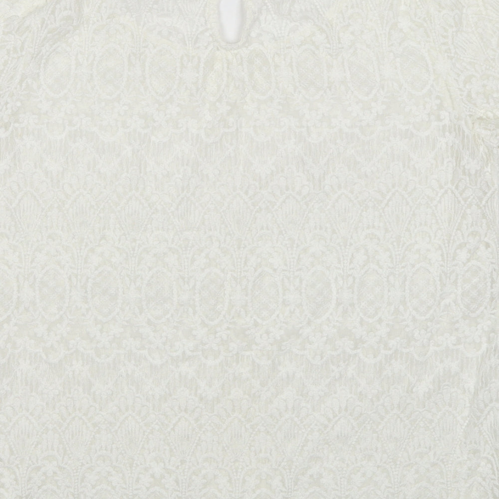 Womens UK Size 12 H&M White Basic T-Shirt