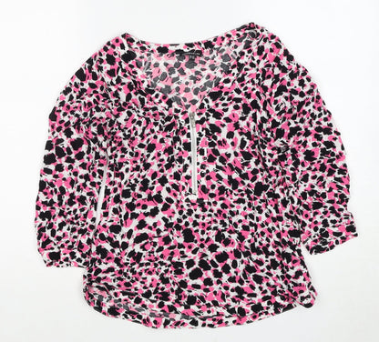 Womens UK Size 12 Warehouse Pink Basic Blouse