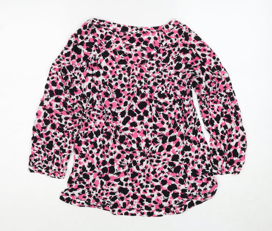 Womens UK Size 12 Warehouse Pink Basic Blouse