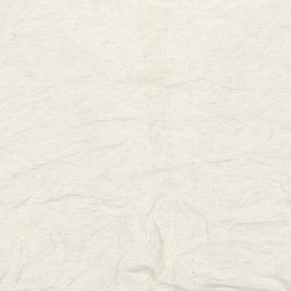 NEXT Womens Beige V-Neck Cotton Cardigan Jumper Size 14