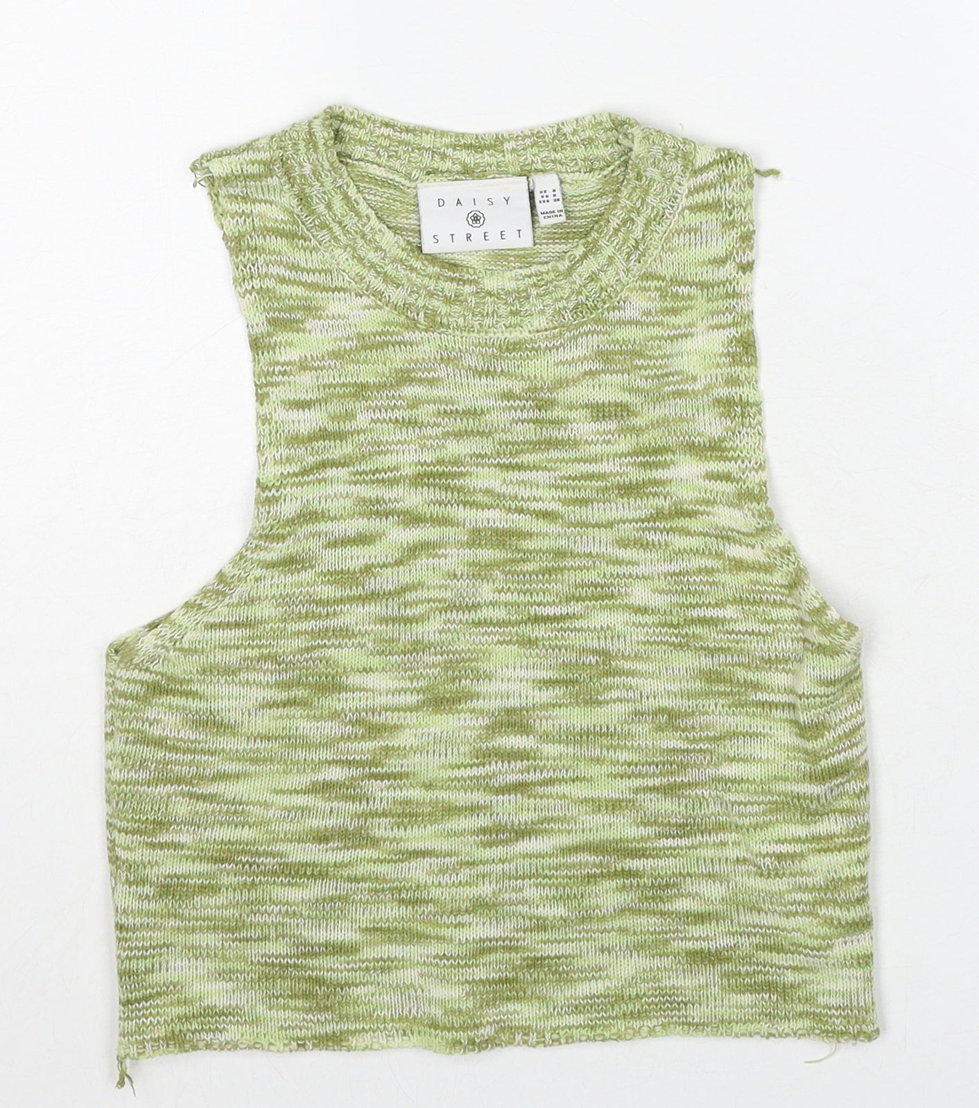 Womens UK Size 8 Daisy Street Green Basic Tank