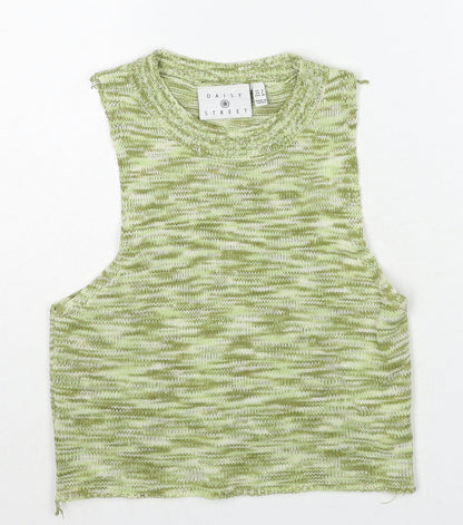Womens UK Size 8 Daisy Street Green Basic Tank