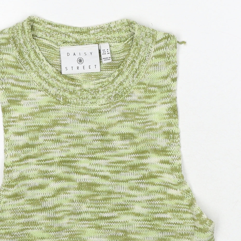 Womens UK Size 8 Daisy Street Green Basic Tank