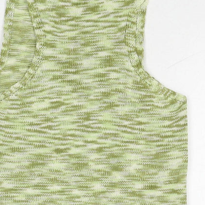 Womens UK Size 8 Daisy Street Green Basic Tank