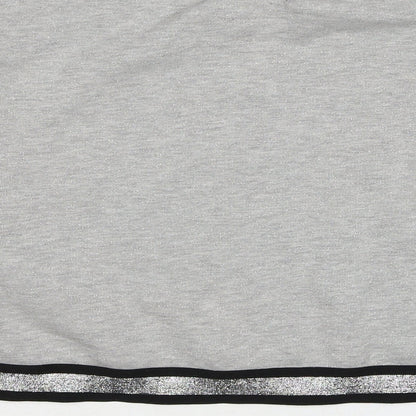 Pink Soda Womens Grey Cotton Pullover Sweatshirt Size 8 Pullover