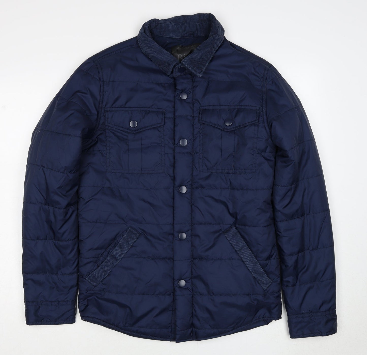 Mens UK Size S BS Quality Apparel Blue Quilted Coat